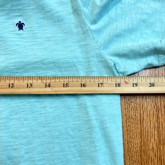 Simply Southern Men's Polo Shirt Turquoise Blue Soft S‎ Turtle - Picture 6 of 7